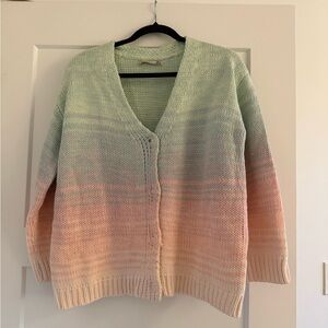 Black Tape_ Pastel Gradient Cardigan